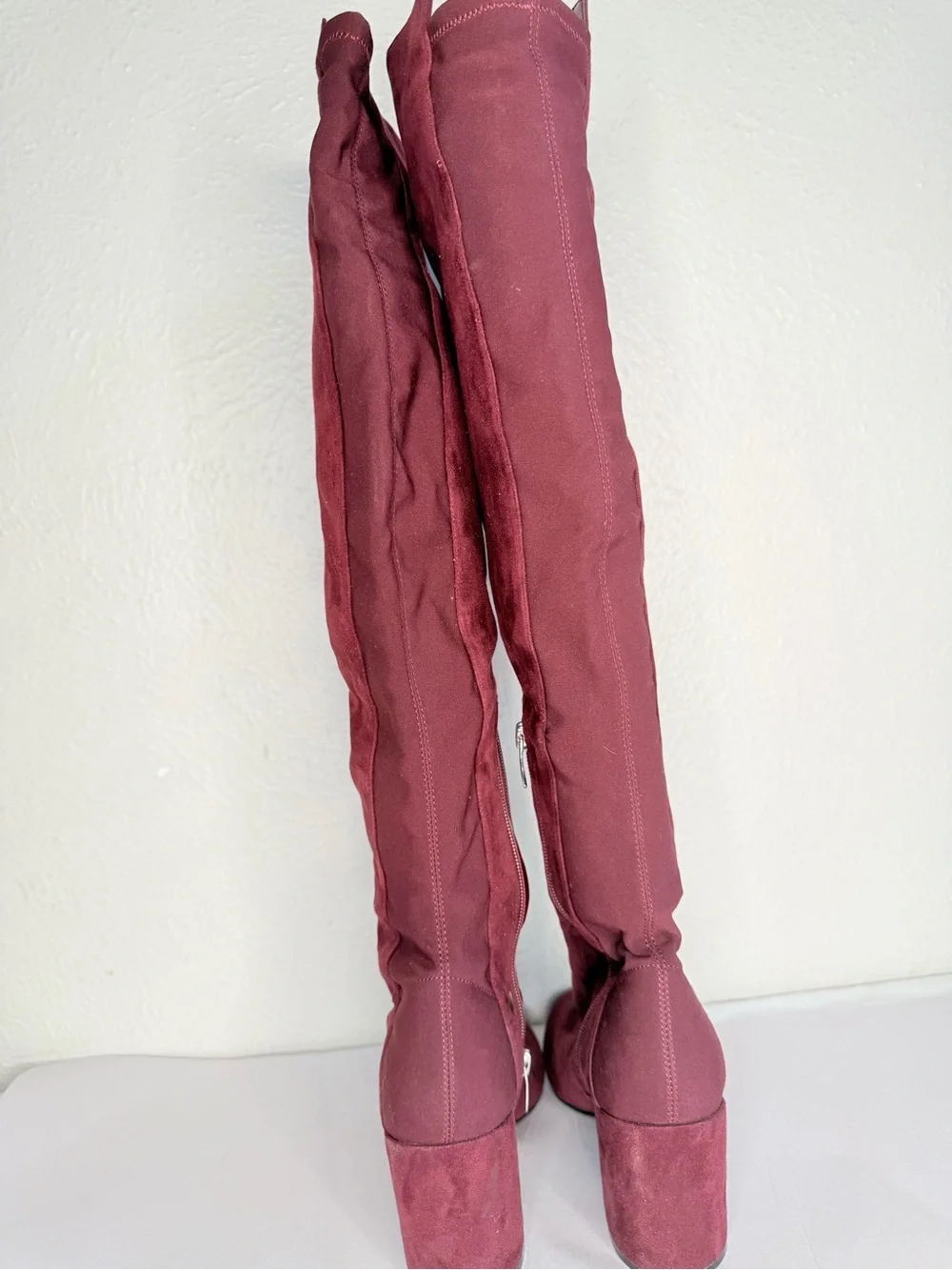Marc Fisher wine suede over the knee boots